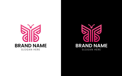 Abstrakcyjne logo motyla-884