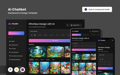 AI Image Generator Assistant Dashboard Design Template
