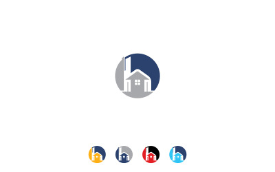 Buchstabe H Home Logo Moderne Immobilien- und Immobilien-Branding-Vorlage