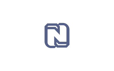 Logo con lettera N - Modello di design del marchio minimalista moderno