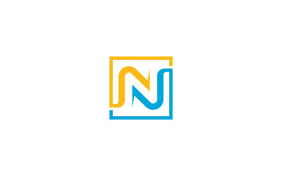 Logo moderno astratto con lettera N, design minimalista con monogramma rotondo - Modello di logo N elegante. Logo N elegante.
