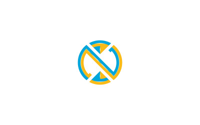 Logo rotondo moderno con lettera N, logo monogramma minimalista ed elegante con lettera N in cerchio, iniziale minima con N.