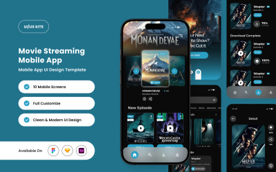 Lumineo – Ontwerpsjabloon voor mobiele app voor filmstreaming