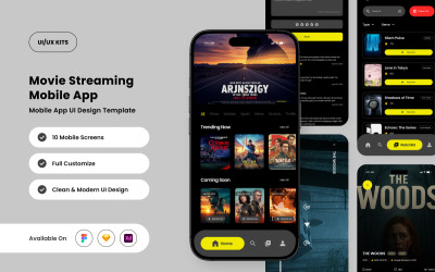 MoviX – Movie Streaming Mobile App Design Template