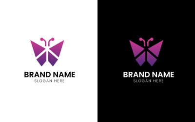 Butterfly iconic logo template-886