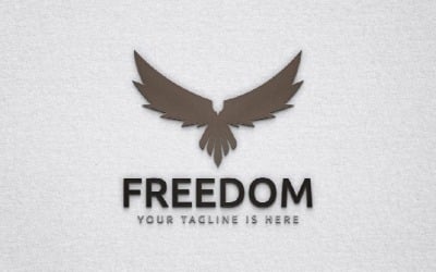Eagle Hawk Falcon Bird Animal Silhouette Flying Flapping Wings Freedom Logo Template