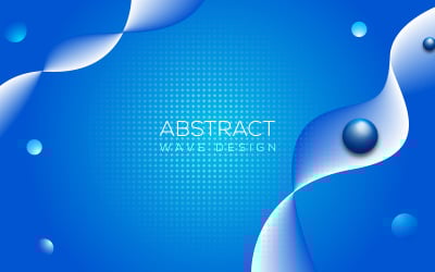Fundo de vetor de onda abstrata azul gradiente Fundo de onda gradiente azul dinâmico elegante