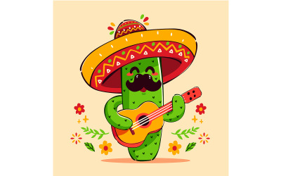 Musikalisk kaktus med Sombrero