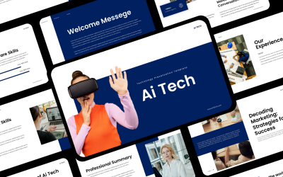 PowerPoint-presentatiesjabloon voor AI-technologie