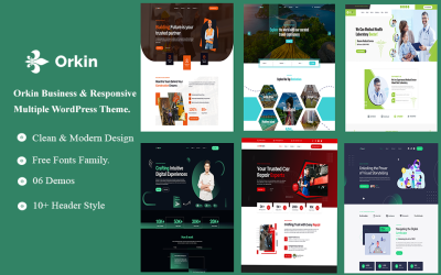 Tema WordPress responsivo multifuncional e empresarial Orkin
