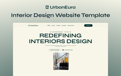 UrbanEura – Modelo de site de design de interiores NextJs