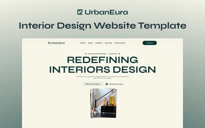 UrbanEura – Plantilla web de diseño de interiores de NextJs