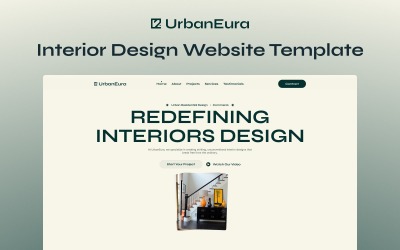 UrbanEura – Шаблон сайта NextJs Interior Design