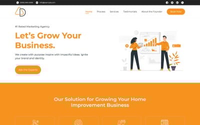 AD - Plantilla de sitio web HTML5 adaptable para soluciones de TI y servicios empresariales