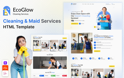 EcoGlow - адаптивный шаблон HTML5 для сайта клининговых услуг