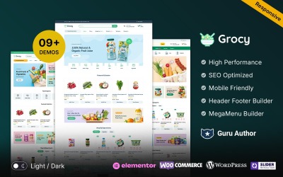 Grocy - Sklep spożywczy i supermarket WordPress WooCommerce Responsywny motyw