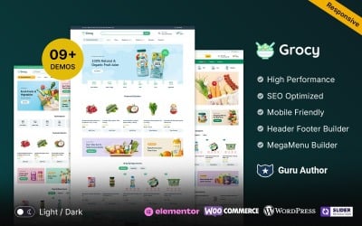 Grocy - Tema responsivo de WordPress WooCommerce para tiendas de comestibles y supermercados