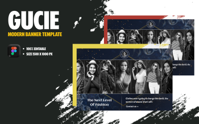 Gucie - Free Website landscape modern banner template design
