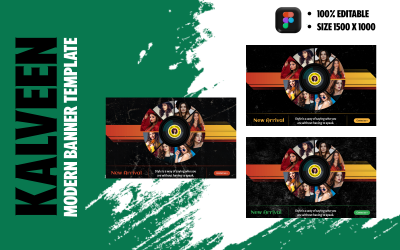 Kalveen - Free Website landscape modern banner template design