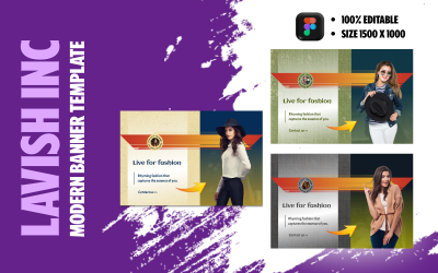 Lavish Inc - Free Website landscape modern banner template design
