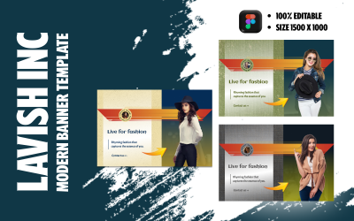 Lavish Inc - Free Website landscape modern banner template design