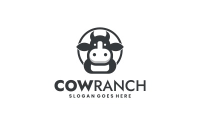 Modernes minimalistisches Logo-Design für eine Kuhfarm