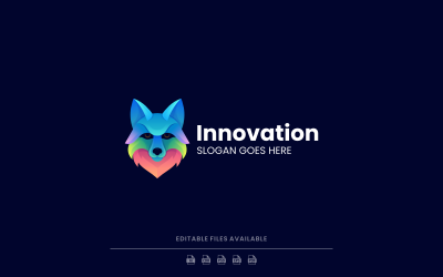 Modernes Wolf-Logo-Design mit Farbverlauf