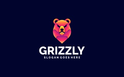Nowoczesny projekt logo Gradient Grizzly