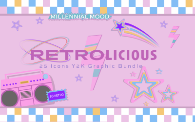 Bündel Retrolicious Y2K Icons Illustration