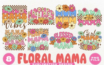 Floral Mama Sublimation Designs Bundle PNG