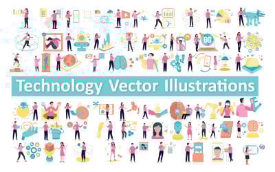 Futuristic Tech Illustration – Digital Design for Projects