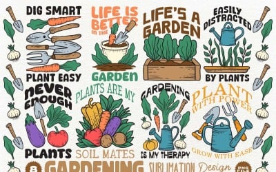 Gardening Sublimation Designs Bundle PNG