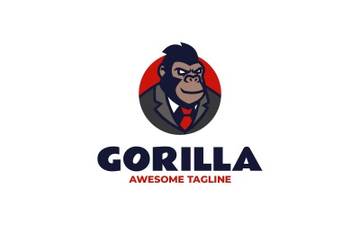 Gorilla-Maskottchen-Logo-Design 451