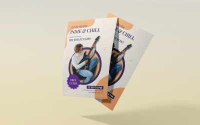 Modello di volantino per evento musicale indie chill