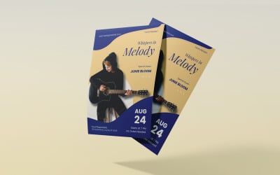 Modern Music Concert & Indie Show Flyer Template