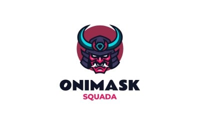 Oni mask Mascot Logo Design