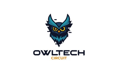Owltech - Bird Mascot Logo Design