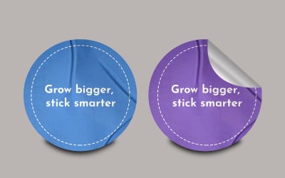 Sticker Mockup PSD Template Design 105