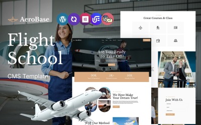 AeroBase - Tema WordPress reattivo multiuso per la scuola di volo