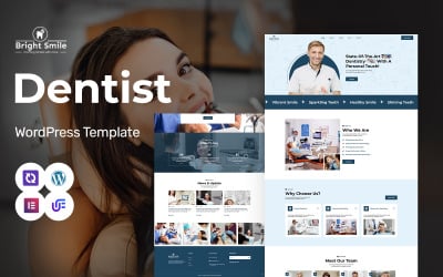 Яркая улыбка - стоматологическая клиника и стоматолог WordPress Elementor тема