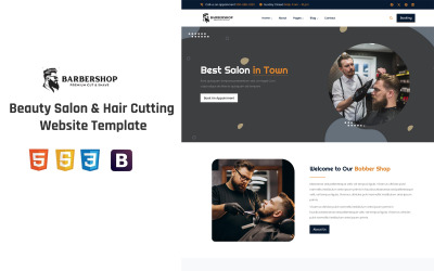 Barbarshop – Website-Vorlage für Schönheitssalon und Friseure