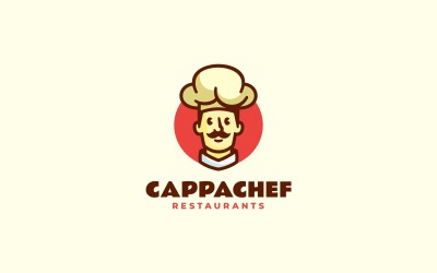 CappaChef – Logo mascotte dello chef vintage