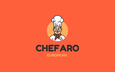Chefaro - Logo mascotte dei cartoni animati vintage