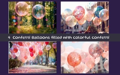 Confetti Balloons filled with colorful confetti