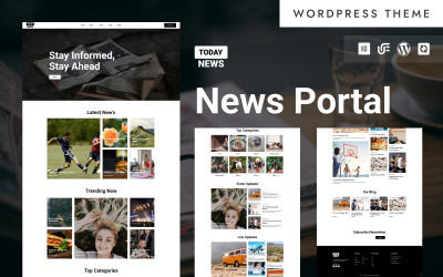 Dagens nyheter - Modern nyhetsportal och tidskrift WordPress Elementor-tema