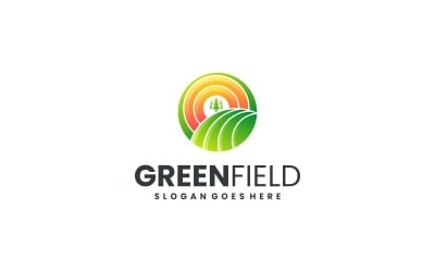 Modern Colorful Green Field Logo Design