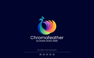 Modern Colorful Peacock Logo Design