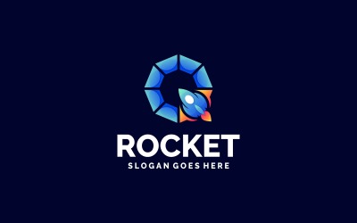 Modern Colorful Rocket Logo Design