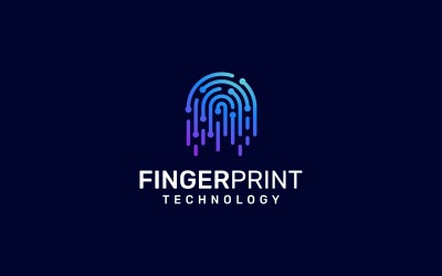 Modernes, farbenfrohes Fingerabdruck-Logo-Design