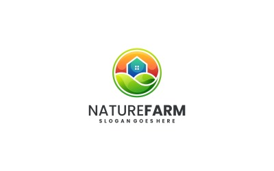 Modernes, farbenfrohes Öko-Farm-Logo-Design